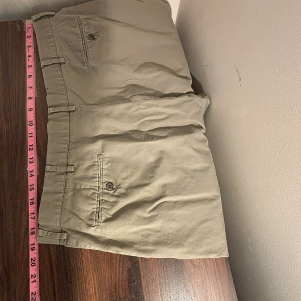 Mens 38 Polo Ralph Lauren Chino Shorts Gray Cotton Flat Front Slash Pockets - Picture 11 of 15